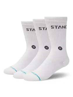 Stance MEN'S ORIGIN CREW SOCKS 3 PACK WHITE