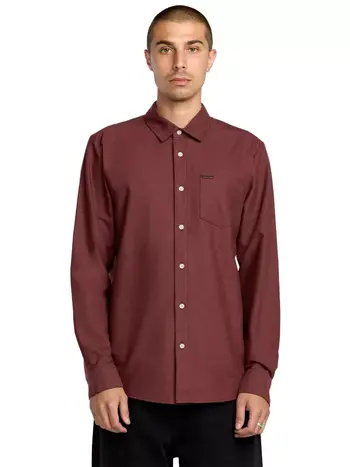 Volcom HOMMES VEECO OXFORD LS SHIRT MERLOT