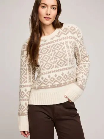 Gentle fawn WOMEN'S CYPRESS PULLOVER SWEATER CREAM