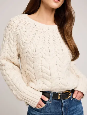 Gentle fawn WOMEN'S LORENZO PULLOVER SWEATER CREAM