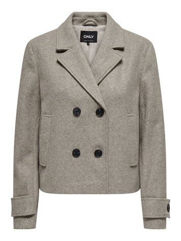 Only FEMMES FREJA SHORT DB JACKET MOCHA MERINGUE
