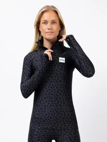 Eivy WOMEN'S JOURNEY TOP BLACK LEOPARD