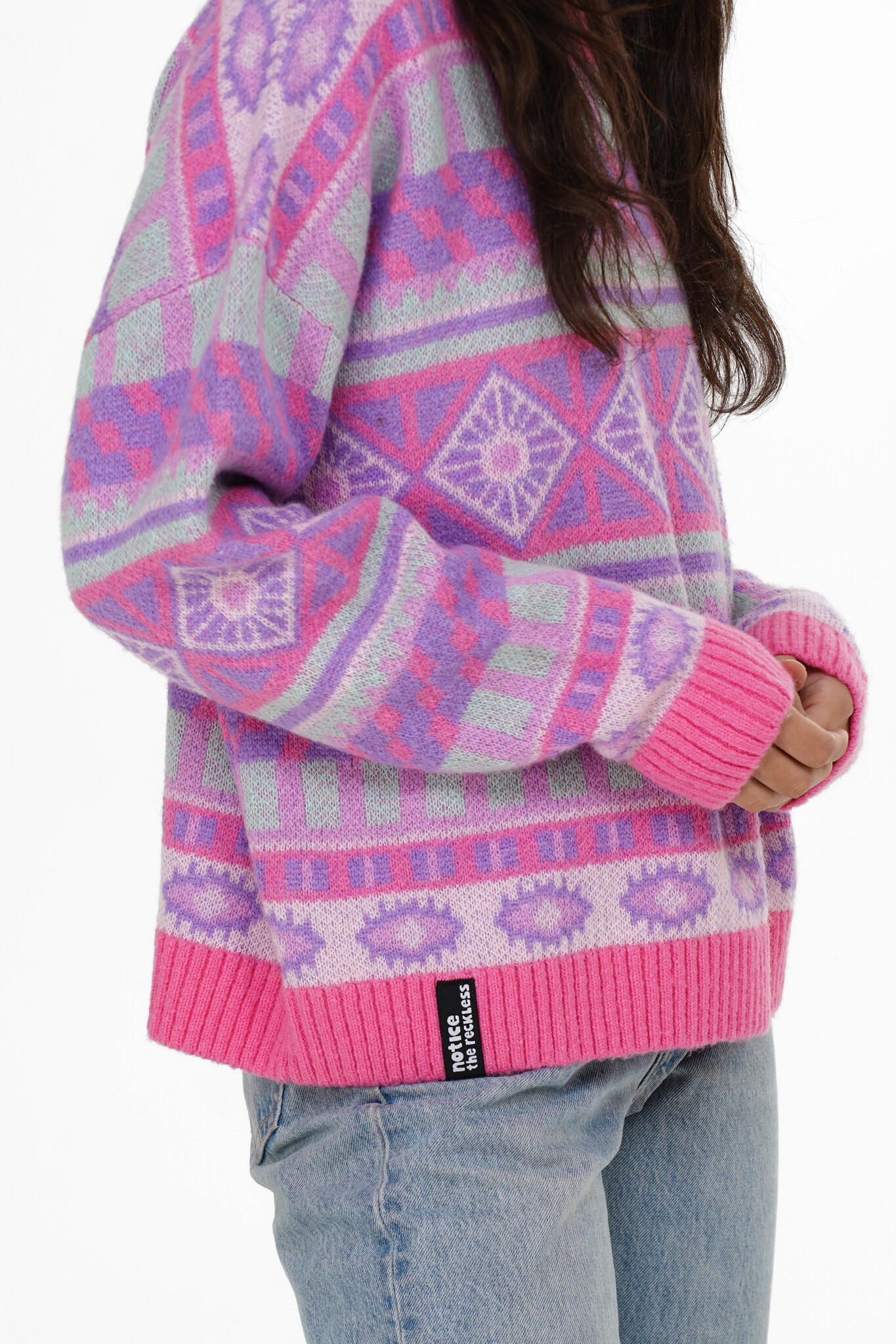 Notice the reckless FEMMES SUMMIT GAZE SWEATER