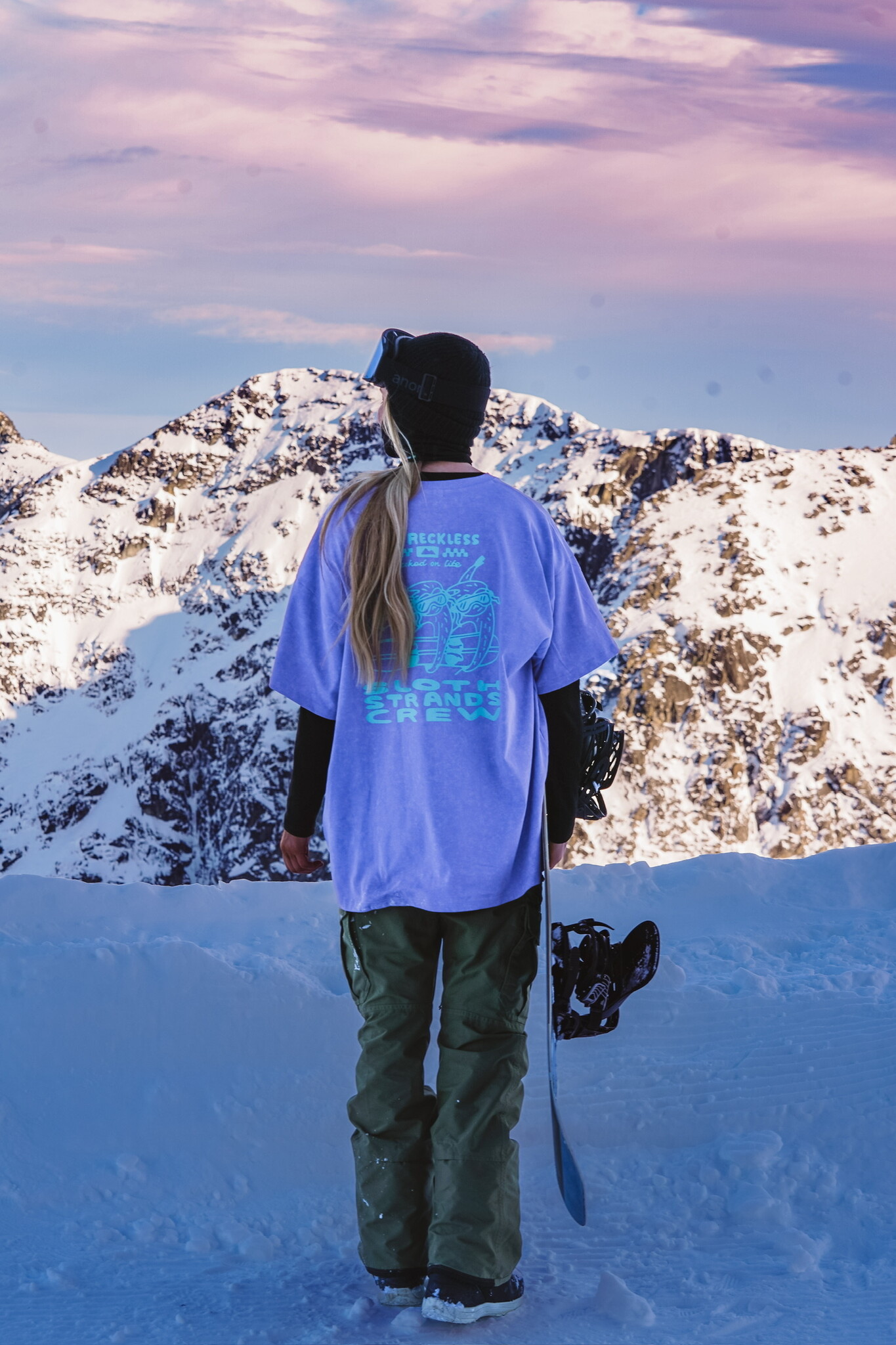 Notice the reckless FEMMES SLOTH STRANDS CREW OVT