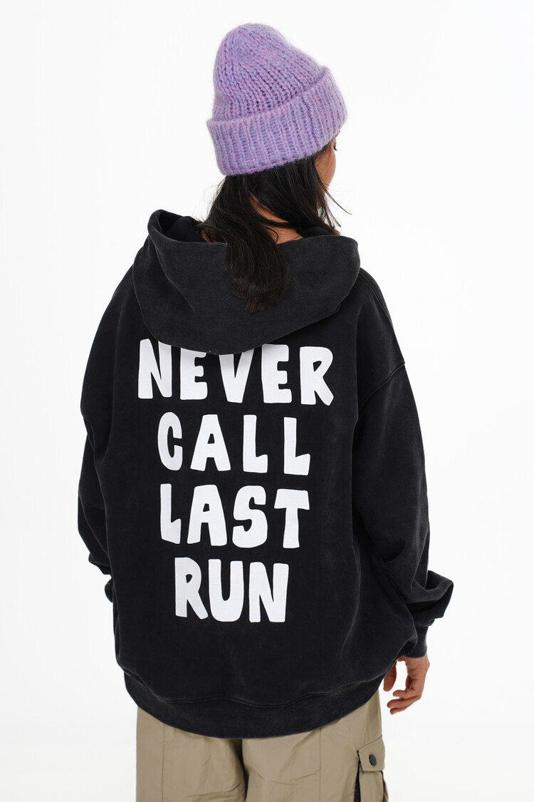 Notice the reckless FEMMES LAST RUN HOODIE
