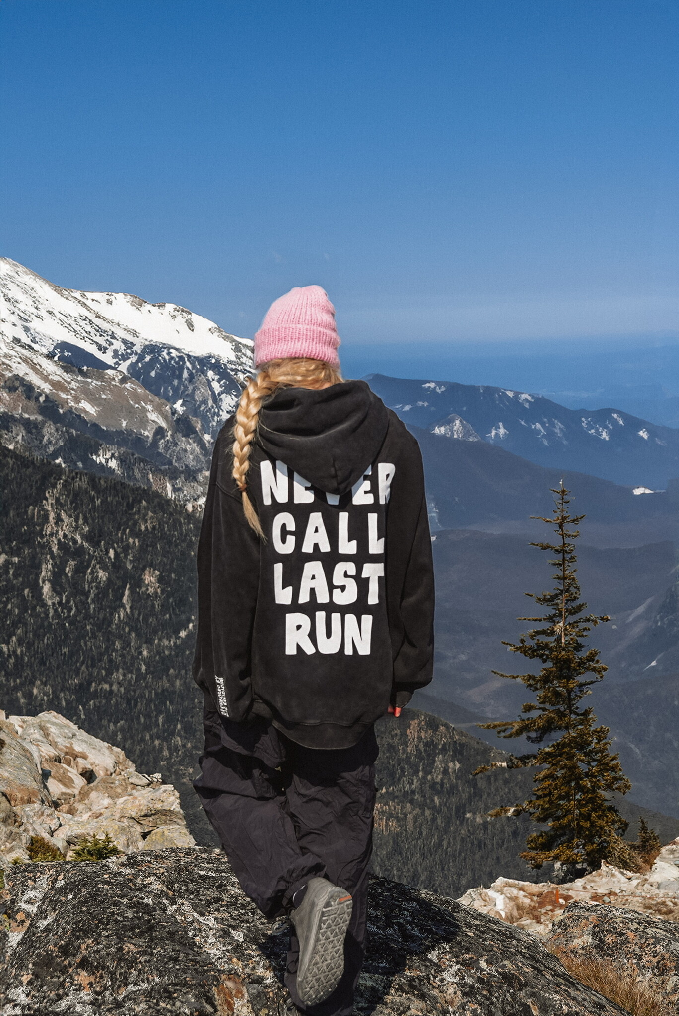 Notice the reckless FEMMES LAST RUN HOODIE