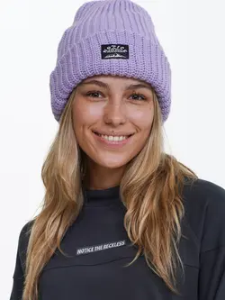 Notice the reckless FEMMES BIG LILAC BEANIE