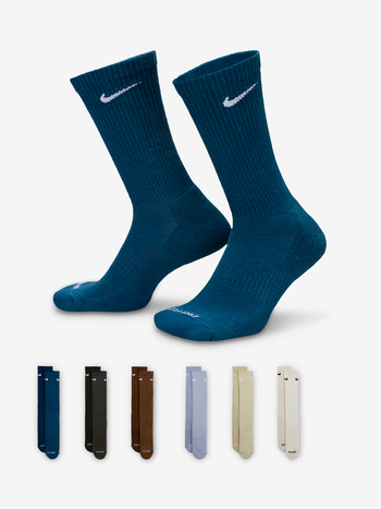 Nike MEN'S EVERYDAY PLUS CUSHIONED CREW SOCKS 6PK MULTICOLOR