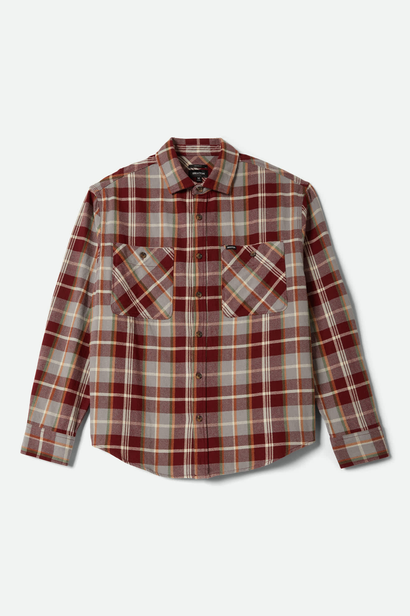Brixton MEN'S VINTAGE WASH FLANNEL MAROON