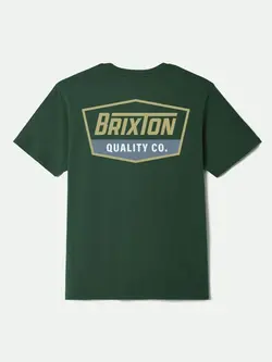 Brixton MEN'S REGAL S/S STANDARD T-SHIRT FOREST GREEN/CURRY/GREY BLUE