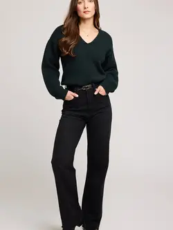 Gentle fawn HOMMES ANGELICA V-NECK SWEATER WINTERGREEN