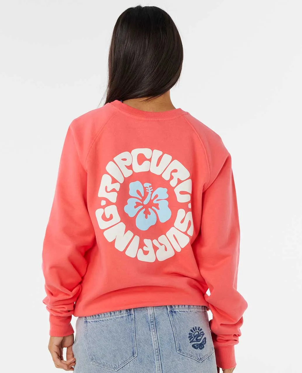 RIP CURL WOMEN'S LUXE SURF RAGLAN RELAXED CREW