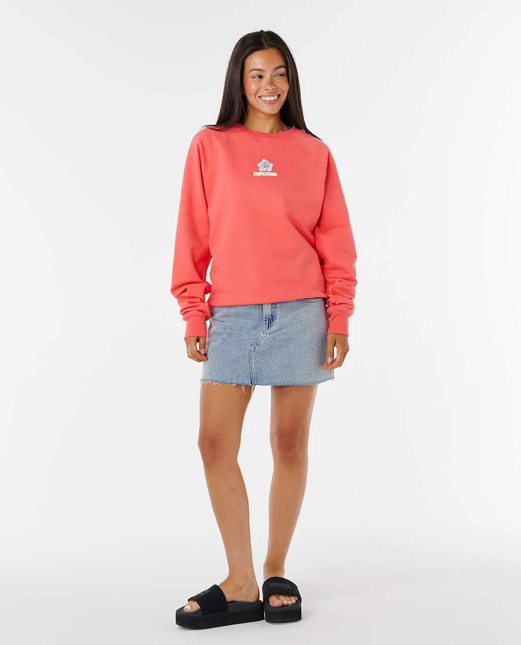 RIP CURL WOMEN'S LUXE SURF RAGLAN RELAXED CREW