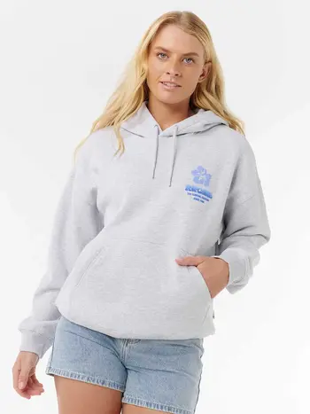 RIP CURL WOMEN'S SURF PUFF HERITAGE HOOD P/P GREY MARLE