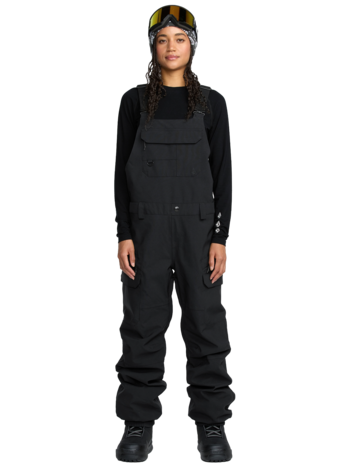 Volcom FEMMES CRESTON 3D STRETCH BIB OVERALL BLACK