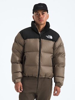 THE NORTH FACE MEN'S 1996 RETRO NUPTSE JACKET MOCHA BROWN/TNF BLACK