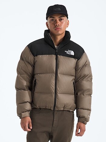 THE NORTH FACE MEN'S 1996 RETRO NUPTSE JACKET MOCHA BROWN/TNF BLACK