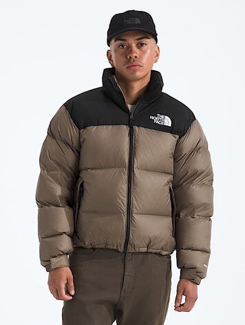 THE NORTH FACE MEN'S 1996 RETRO NUPTSE JACKET MOCHA BROWN/TNF BLACK