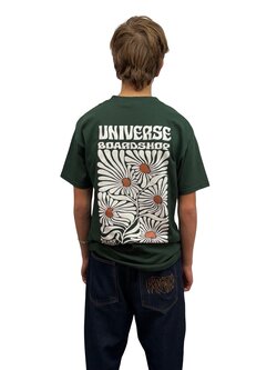 Universe Boardshop T-SHIRT BLOOM PUMPKIN GREEN/WHITE/RUST