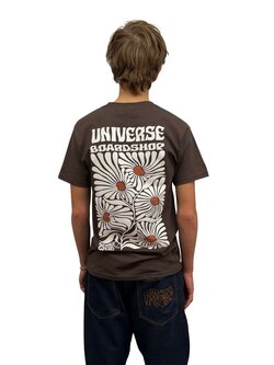 Universe Boardshop T-SHIRT BLOOM PUMPKIN JAVA BROWN/WHITE/RUST