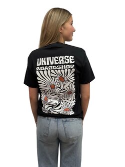Universe Boardshop BLOOM PUMPKIN T-SHIRT BLACK/WHITE/RUST