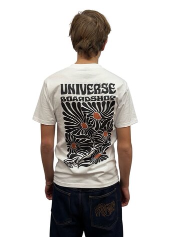 Universe Boardshop T-SHIRT BLOOM PUMPKIN WHITE/BLACK/RUST
