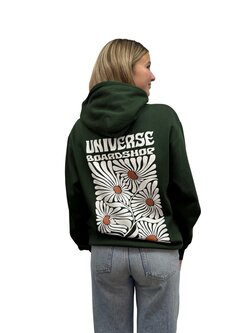 Universe Boardshop BLOOM PUMPKIN HOODIE GREEN/WHITE/RUST