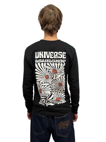 Universe Boardshop CHANDAIL À MANCHES LONGUES BLOOM PUMPKIN BLACK/WIHTE/RUST