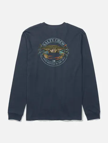 Salty crew HOMMES JIMMY LONG SLEEVE TEE NAVY