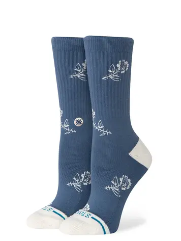 Stance FEMMES PETITE BLOOM CREW SOCKS SEABLUE