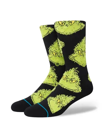 Stance MEN'S FTPA THE GRINCH X STANCE MEAN ONECREW SOCKS BLACK