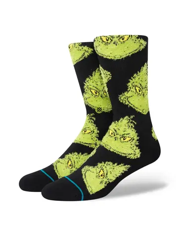 Stance MEN'S FTPA THE GRINCH X STANCE MEAN ONECREW SOCKS BLACK