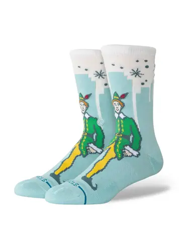 Stance MEN'S FTPA ELF X STANCE BIG CITY ELF CREW SOCKS ICEBLUE