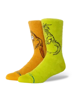 Stance MEN'S FTPA THE GRINCH X STANCE GRINCH AND MAX CREW SOCKS GREEN