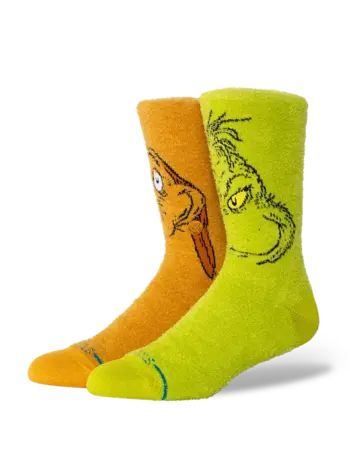 Stance HOMMES FTPA THE GRINCH X STANCE GRINCH AND MAX CREW SOCKS GREEN