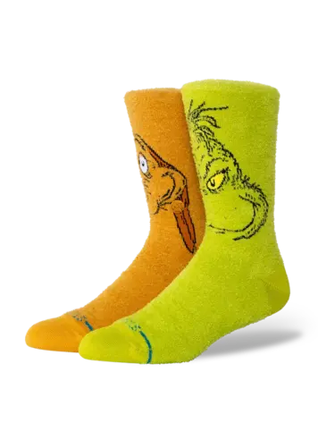 Stance MEN'S FTPA THE GRINCH X STANCE GRINCH AND MAX CREW SOCKS GREEN
