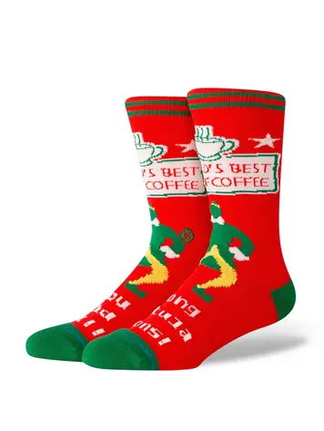 Stance MEN'S FTPA WORLDS BEST CREW SOCKS RED