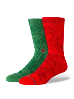 Stance HOMMES FTPA HOME ALONE X STANCE HOME ALONE CREW SOCKS MULTI