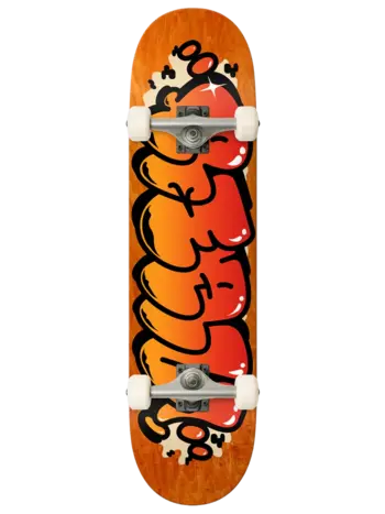 Real BUBBLE LETTER COMPLETE SKATEBOARD 7.75"