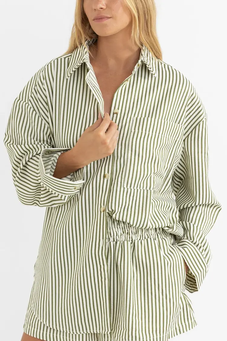 Rhythm FEMMES COVE STRIPE LONG SLEEVE SHIRT