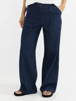 Rhythm FEMMES FLEETWOOD WIDE LEG PANTS DARK DENIM
