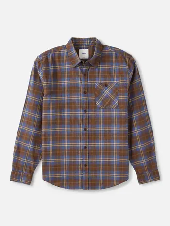 Katin HOMMES DEREK FLANNEL LS WASHED BLUE