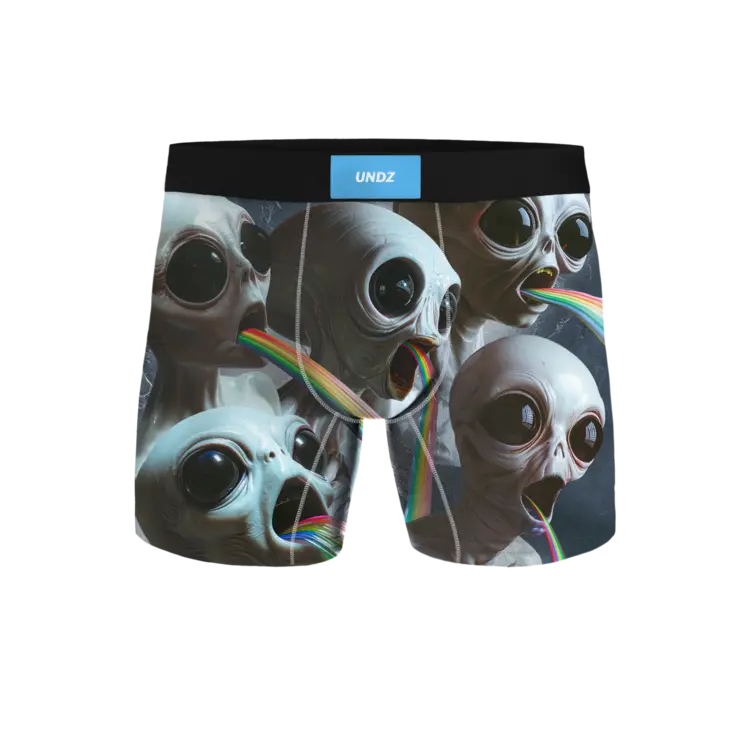 Undz HOMMES CLASSIC BOXER ALIENS ARC-EN-CIEL