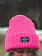 Notice the reckless WOMEN'S BIG NEON PINK BEANIE
