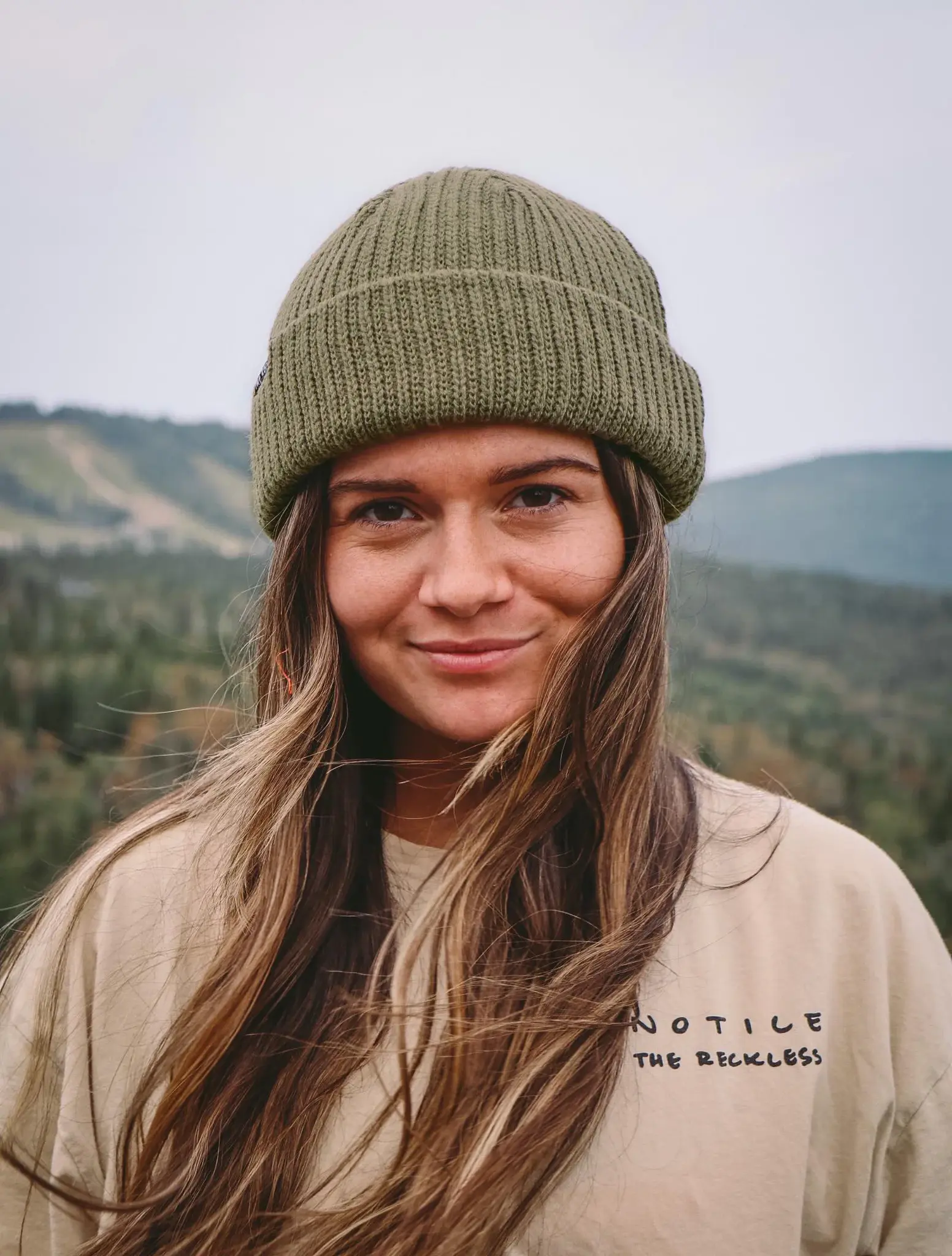 Notice the reckless WOMEN'S KHAKI BEANIE