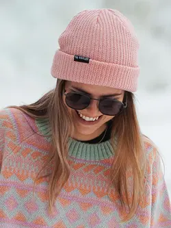 Notice the reckless WOMEN'S LIGHT PINK SMALL BEANIE