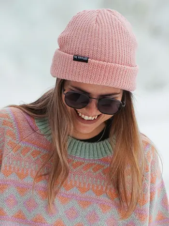 Notice the reckless WOMEN'S LIGHT PINK SMALL BEANIE