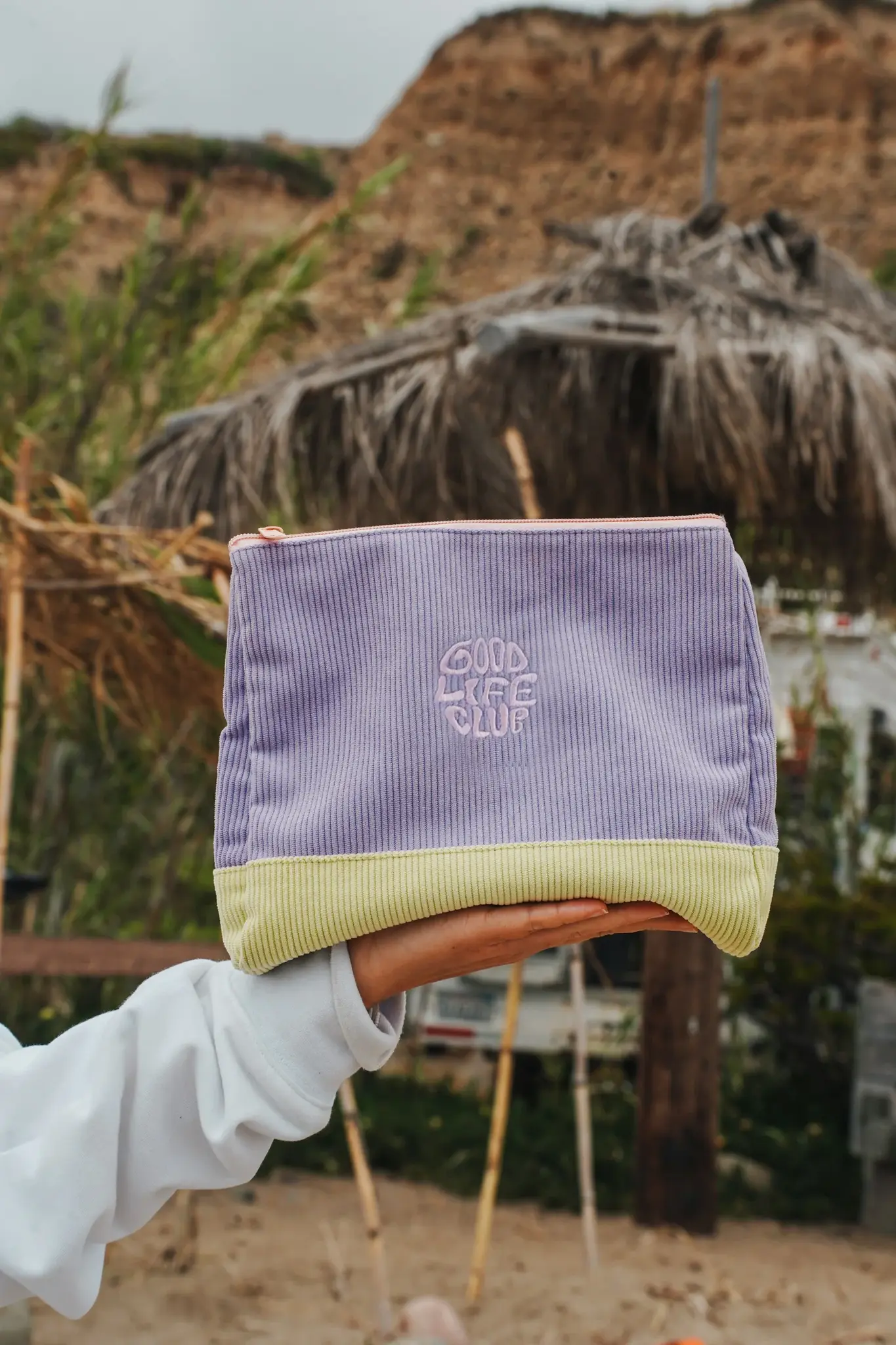 Notice the reckless FEMMES GOOD LIFE POUCH