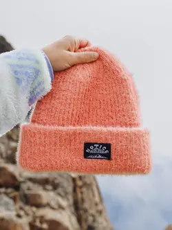 Notice the reckless WOMEN'S SALMON FUZZY BEANIE