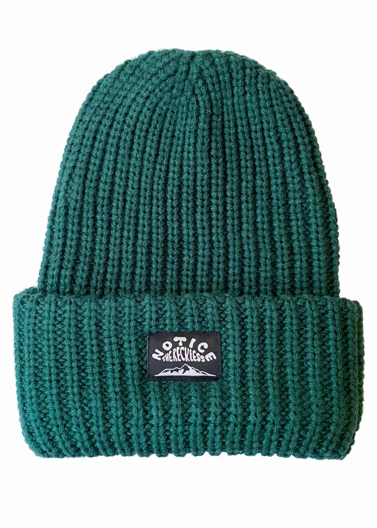 Notice the reckless FEMMES FOREST GREEN BEANIE